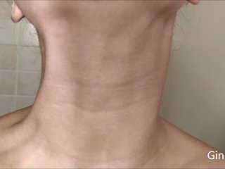 cuello, neck veins, solo female, teenager