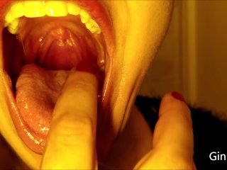 uvula fetish, teen, verified amateurs, salive