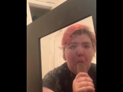 Dumb bitch chokes on 7inches. 