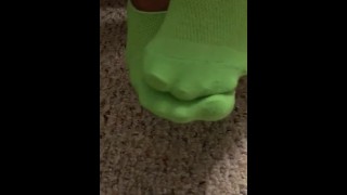 Teen girl feet after class pov 