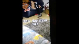 Fat hoe gets buzzed down by baby daddy in front of young friend