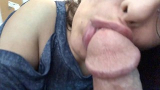 Sexy Samoan Milf with Glasses and Cum on Face