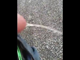 I had to pee bad! Pulled over and let it go on the side of the road.