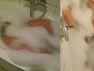 Playtime in bath with mesh underwear, ass play and cum