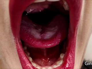 solo female, fetish, mouth open wide, yawning