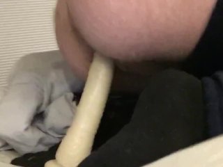 Stretching that hole out before company comes over