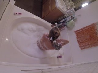 Stacked MILF Masturbating inBathtub