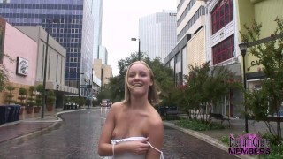 Wild Blonde Gets Buck Naked In The Middle Of Downtown Tampa