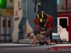 Alien monster fucks hard a young blonde in the sci-fi lab - Screenshot 13 of 16 - Big Cock