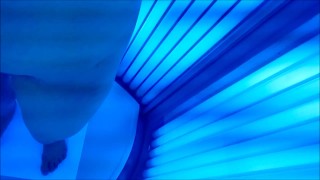Polish milf massage in solarium her small tits and hot pussy