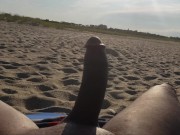 Preview 1 of nude beach hard dick waving public flashing fun