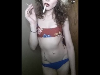 half off, verified amateurs, smoking fetish, solo female, babe, fetish, reality, small tits, coupon code, roxymonth, smoking, exclusive