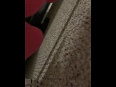 Teen girl feet after class 