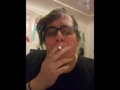 Trashy Transgender Goth Smoking Fetish ~Adorable~