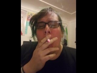 Trashy Transgender Goth Smoking Fetish ~Adorable~