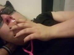 Smoking Fetish Trashy Goth Transgender Plus Pink Medical Role Play