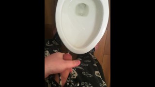 Massive Cumshot In The Toilet!