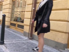 Video GERMAN SCOUT - CUTE BLUE EYED COLLEGE TEEN TALK TO FUCK AT PICK UP CASTING