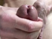 Preview 3 of Close Up Triple Cumshot From Mushroom Head Cock