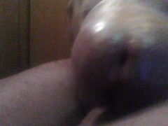 Late night close up cumshot