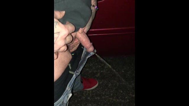 pissing outside