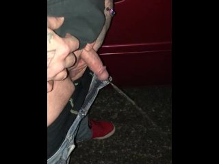 pissing outside