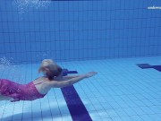 Preview 2 of Elena Proklova underwater mermaid in pink dress