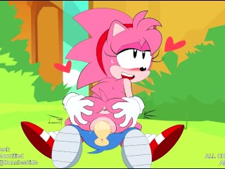 Amy Roseはソニックをファック - ソニック変態