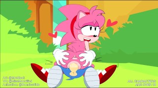 Amy Rose folla a Sonic - Sonic Hentai