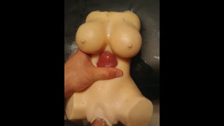 Cock Impaled Sex Doll In Stomach Cumshot