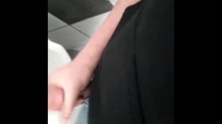 Piss And Cum Half Hard In Packed Bar