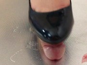Preview 2 of Shoejob and footjob with huge cumshot