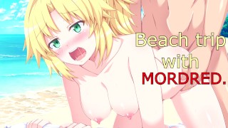Viaje a la playa con Mordred - Hentai JOI (Elección patreon)
