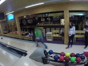 Preview 1 of HUNT4K. Couple is tired of bowling, guy wants money