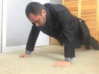 Push-ups in a Suit