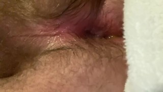 Pushing out cum out my ass it’s not stopping 