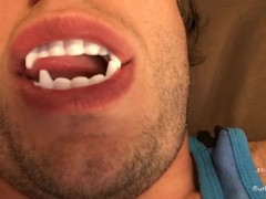 Sexy Vampire Teeth & Tongue Worship