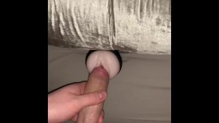 CHAV USES A TOY BIG COCK
