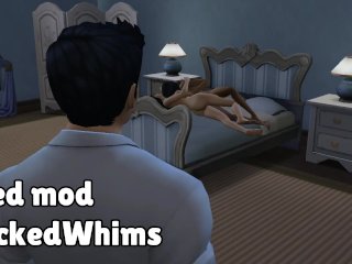 creampie, wicked whims sims 4, threesome, big ass