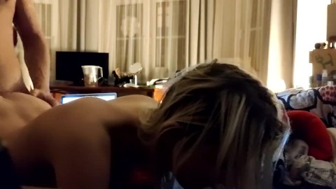 Blonde Couldn't Wait For Hard Doggy-style Anal Fuck and Orgasm 