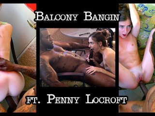 Rome Major Pounds Penny Locroft on a Public Balcony