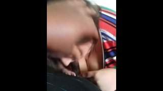 Quick blowjob before her mama come home
