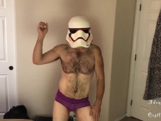 Stormtrooper does Female Panty Striptease