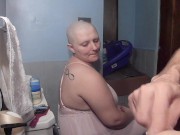 Preview 5 of shaved head girl razor shave