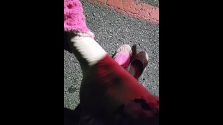 Getting Barefoot In A Parking Lot *Wanna Smell My Feet?*