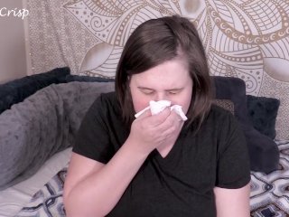 fetish, snotty, blowing nose, ill