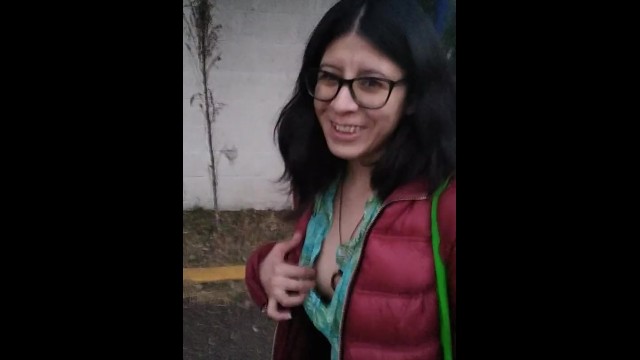 Showing boobs in public