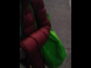 Preview 4 of Public grabing small tits on the street