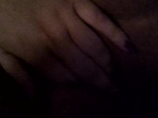 Rubbing my soaked sticky pussy and sensitive clit is making me moan softly