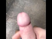 Preview 1 of Straight college guy Trying not to get caught jerking big dick at work and cumming loud huge cumshot